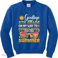 Goodbye 8th Grade Graduation To Highschool Hello Summer Gift Kids Sweatshirt thumb 0