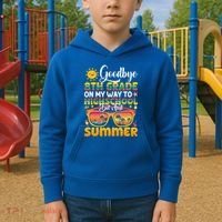 Goodbye 8th Grade Graduation To Highschool Hello Summer Gift Kids Hoodie thumb 2