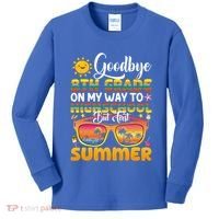 Goodbye 8th Grade Graduation To Highschool Hello Summer Gift Kids Long Sleeve Shirt thumb 0