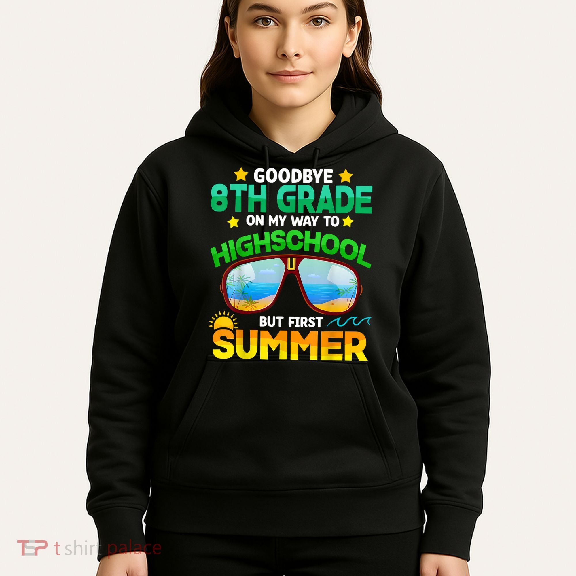Goodbye 8th Grade Graduation To Highschool Hello Summer Him Hoodie