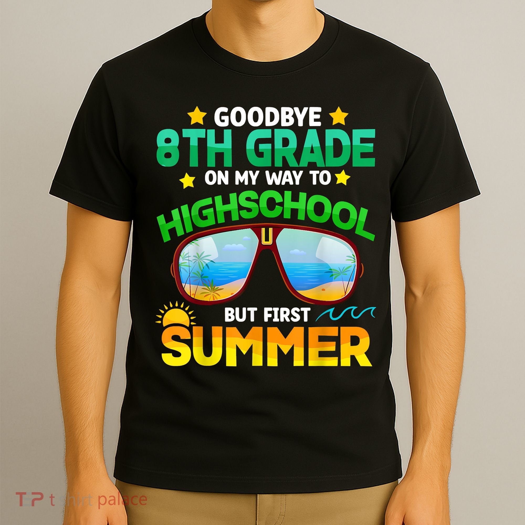 Goodbye 8th Grade Graduation To Highschool Hello Summer Him T-Shirt
