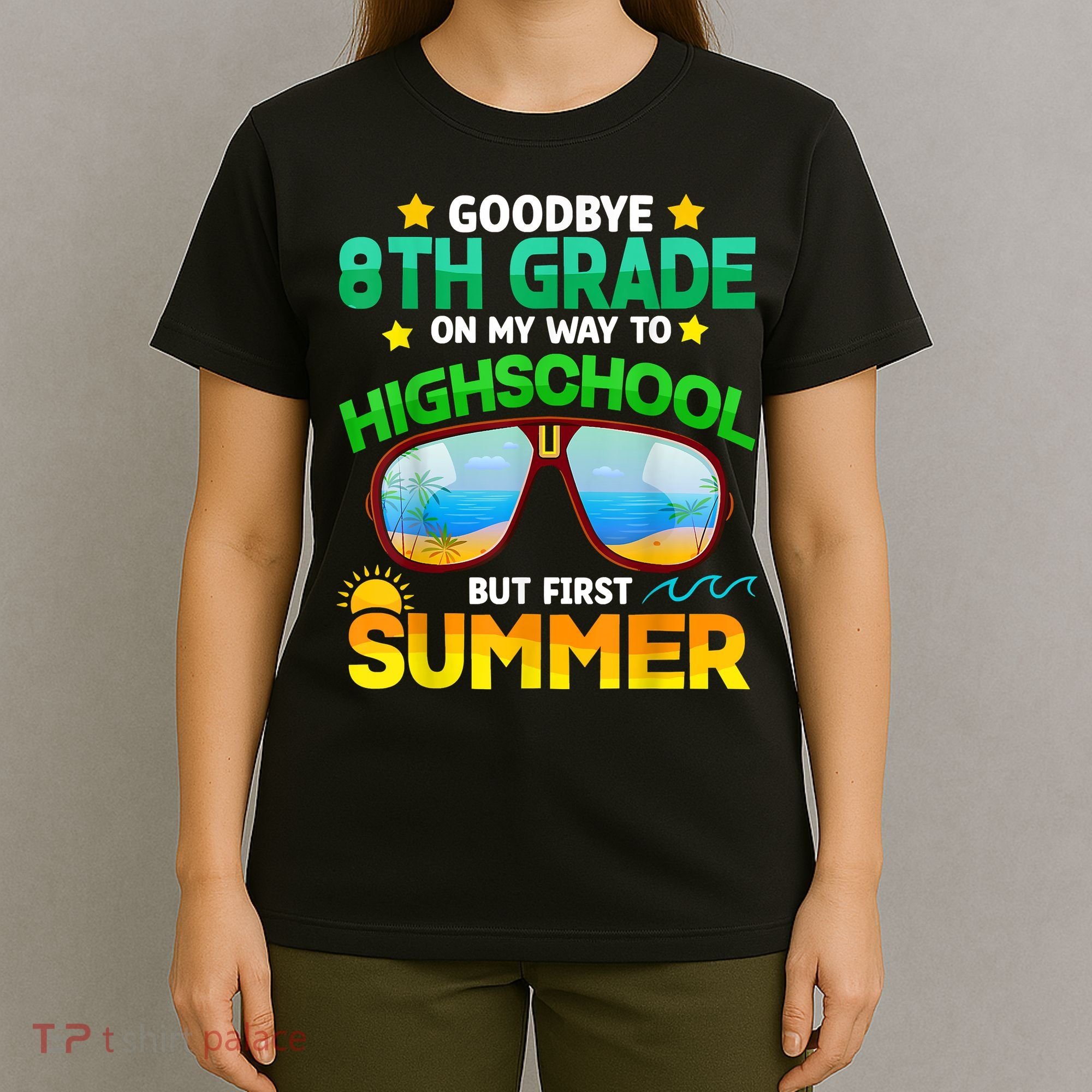 Goodbye 8th Grade Graduation To Highschool Hello Summer Him T-Shirt