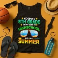 Goodbye 8th Grade Graduation To Highschool Hello Summer Him Tank Top thumb 4