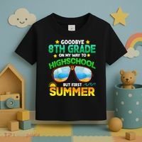 Goodbye 8th Grade Graduation To Highschool Hello Summer Him Toddler T-Shirt thumb 3