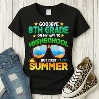 Goodbye 8th Grade Graduation To Highschool Hello Summer Him Women's T-Shirt thumb 3