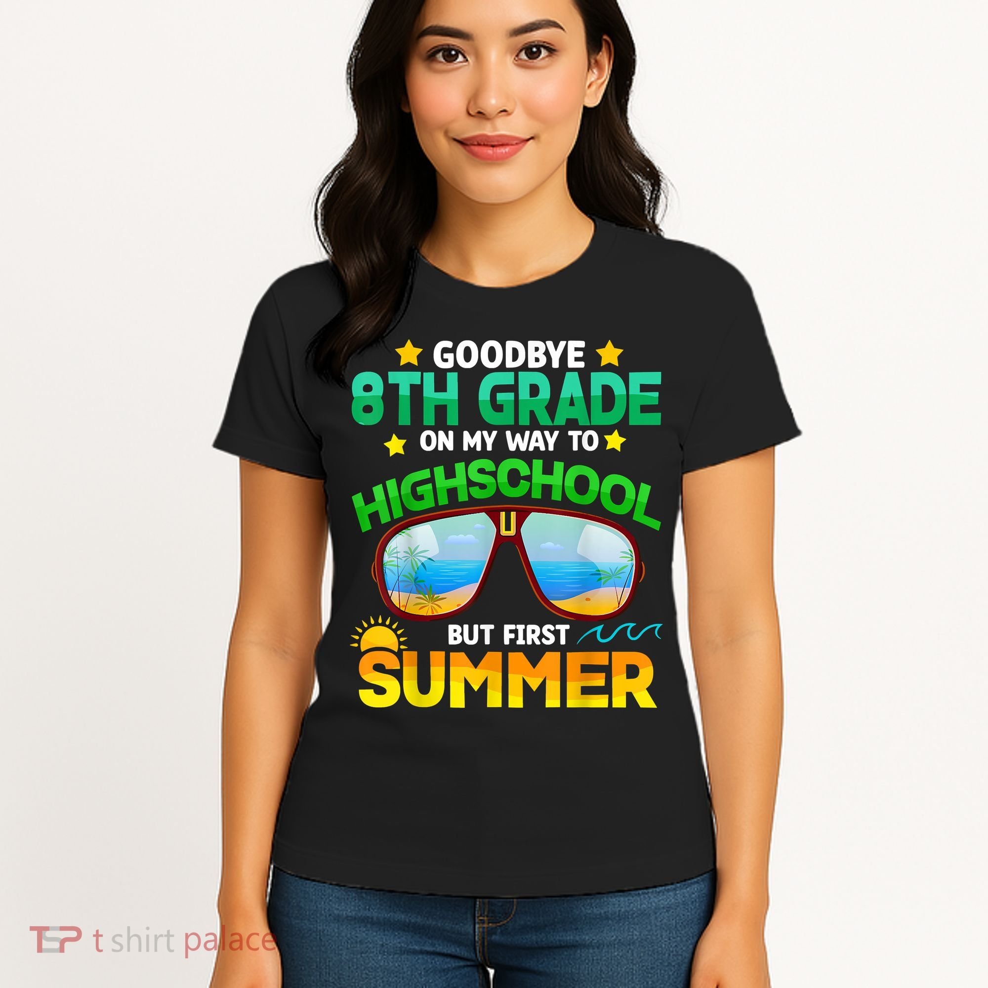 Goodbye 8th Grade Graduation To Highschool Hello Summer Him Women's T-Shirt