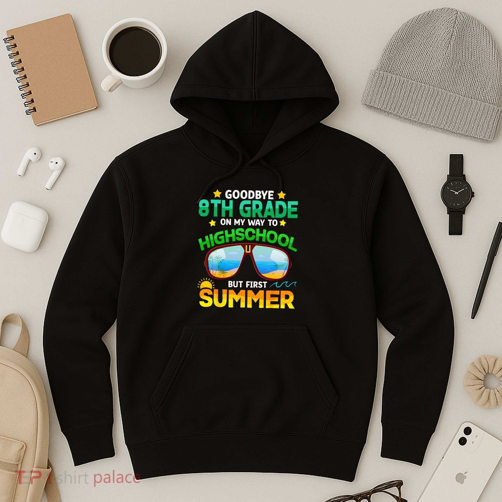 Goodbye 8th Grade Graduation To Highschool Hello Summer Him Hoodie