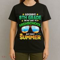 Goodbye 8th Grade Graduation To Highschool Hello Summer Him T-Shirt thumb 4