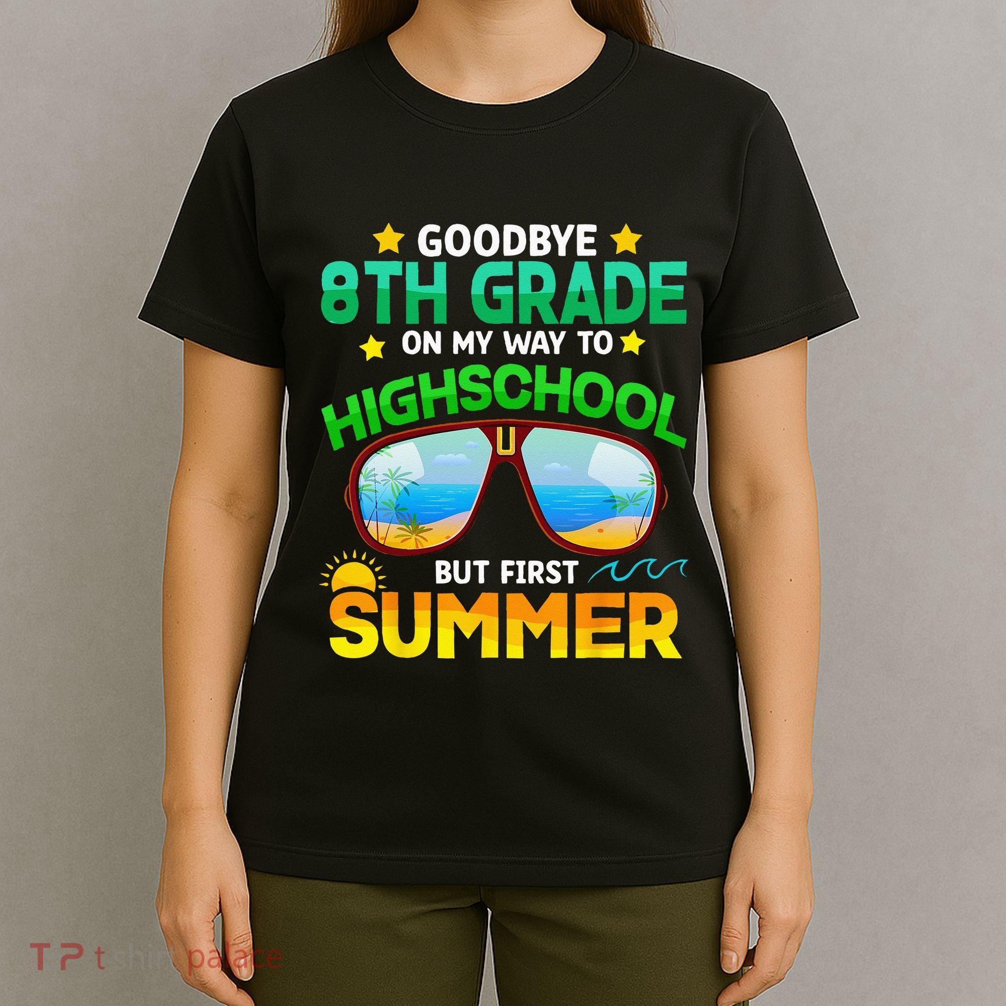 Goodbye 8th Grade Graduation To Highschool Hello Summer Him T-Shirt