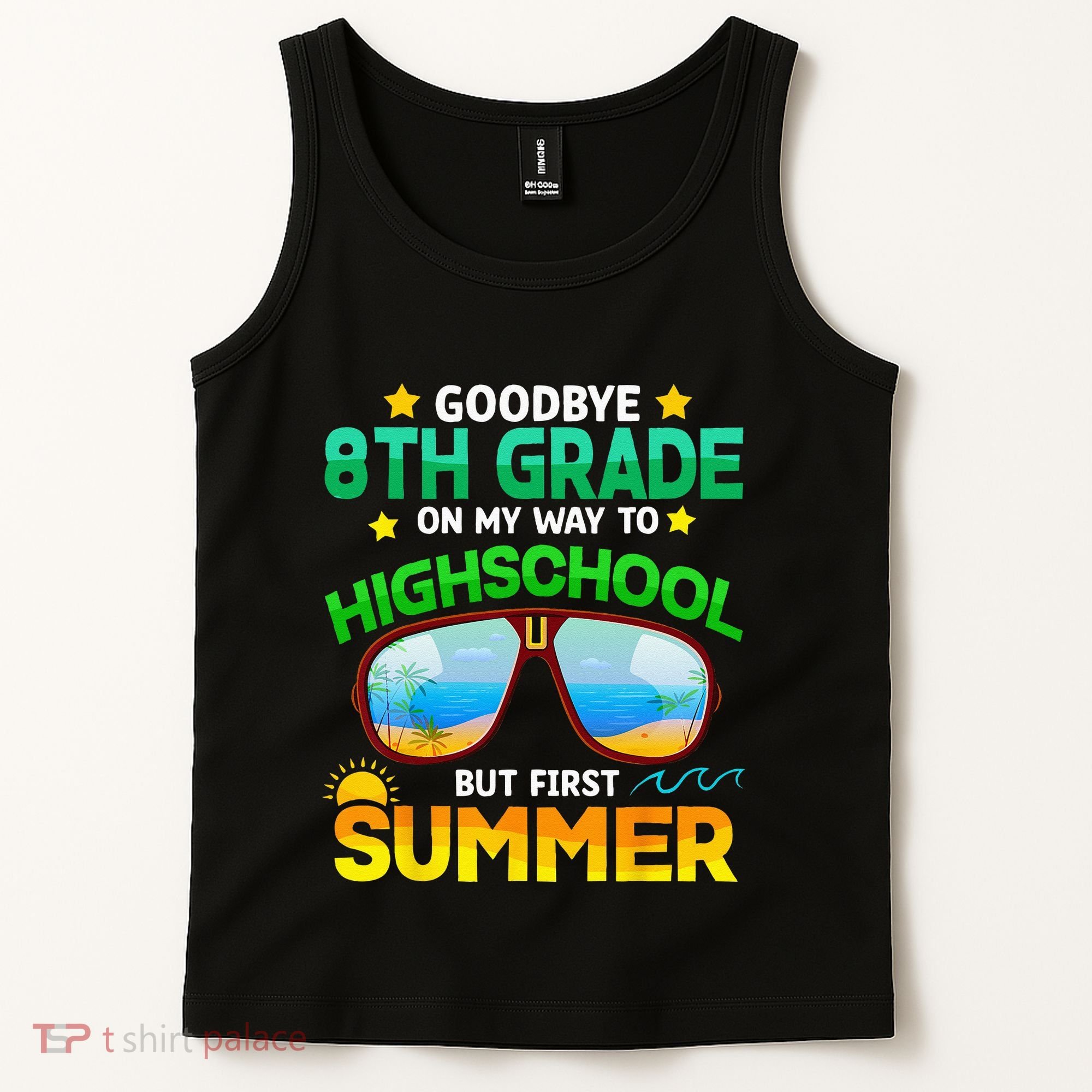 Goodbye 8th Grade Graduation To Highschool Hello Summer Him Tank Top