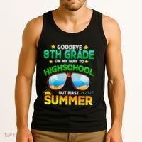 Goodbye 8th Grade Graduation To Highschool Hello Summer Him Tank Top thumb 3