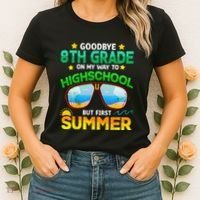 Goodbye 8th Grade Graduation To Highschool Hello Summer Him Women's T-Shirt thumb 2