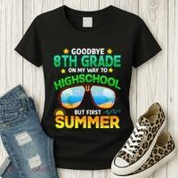 Goodbye 8th Grade Graduation To Highschool Hello Summer Him Women's T-Shirt thumb 3