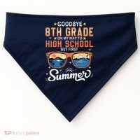 Goodbye 8th Grade Graduation To 9th Grade Hello Summer USA-Made Doggie Bandana thumb 0