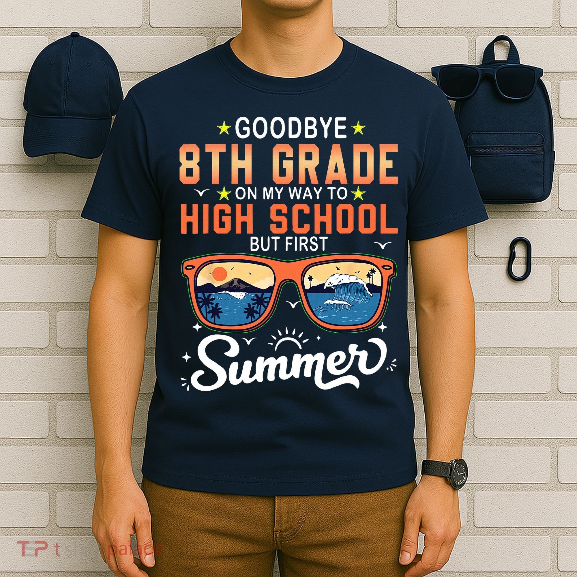 Goodbye 8th Grade Graduation To 9th Grade Hello Summer T-Shirt