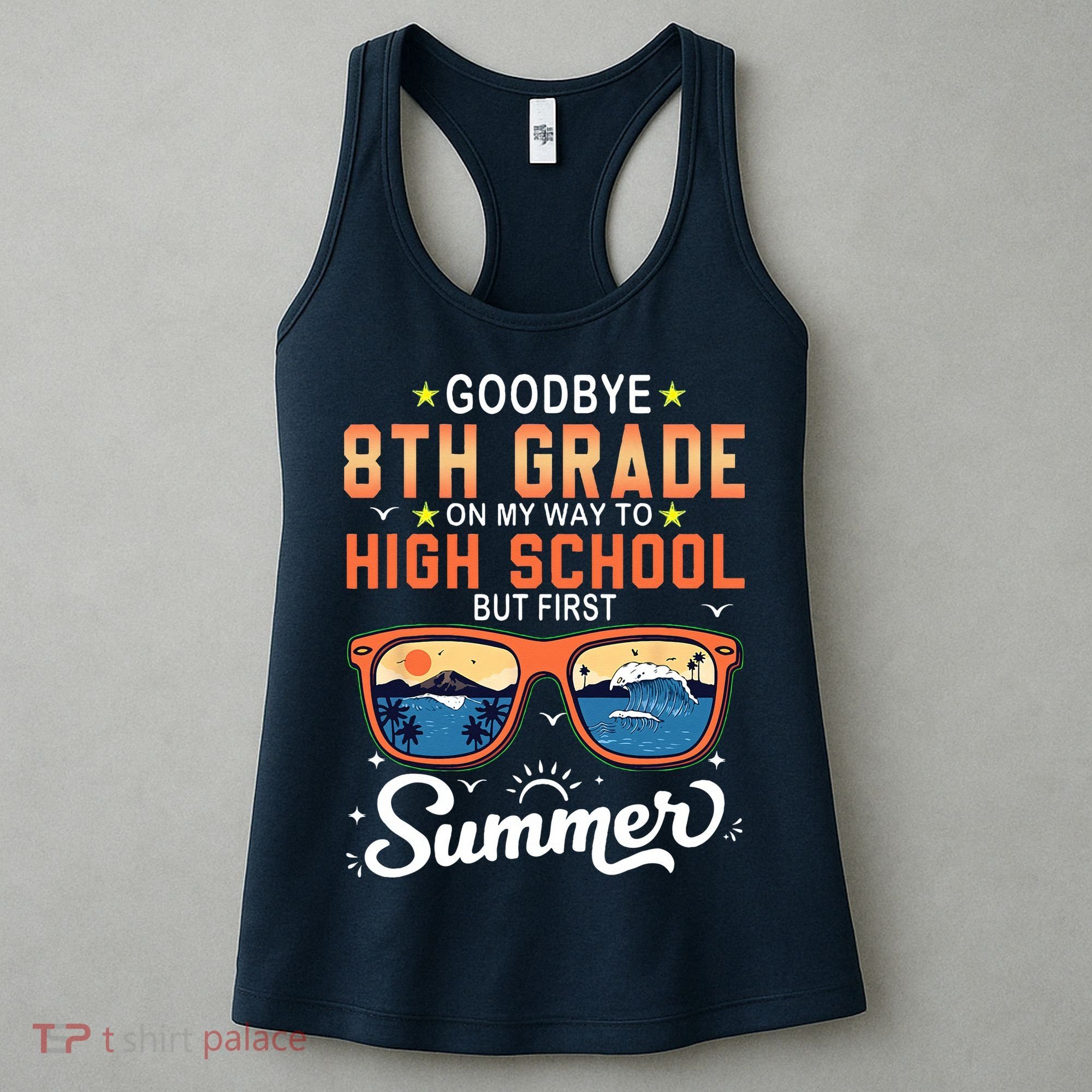 Goodbye 8th Grade Graduation To 9th Grade Hello Summer Women's Tank Top