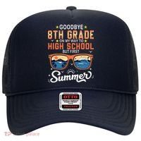 Goodbye 8th Grade Graduation To 9th Grade Hello Summer Hat thumb 0