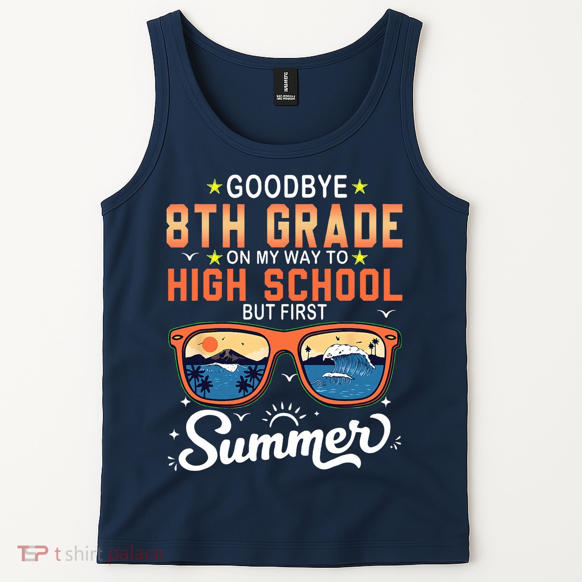 Goodbye 8th Grade Graduation To 9th Grade Hello Summer Tank Top