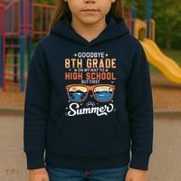 Goodbye 8th Grade Graduation To 9th Grade Hello Summer Kids Hoodie thumb 3