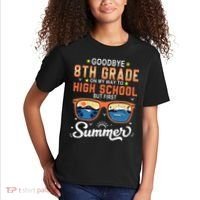 Goodbye 8th Grade Graduation To 9th Grade Hello Summer Kids T-Shirt thumb 2