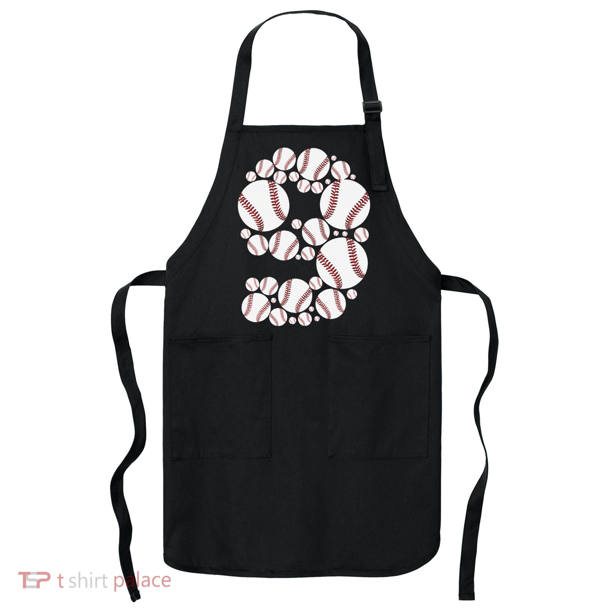 Graphic 9Th Birthday Baseball 9 Years Apron