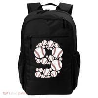 Graphic 9Th Birthday Baseball 9 Years Backpack thumb 0