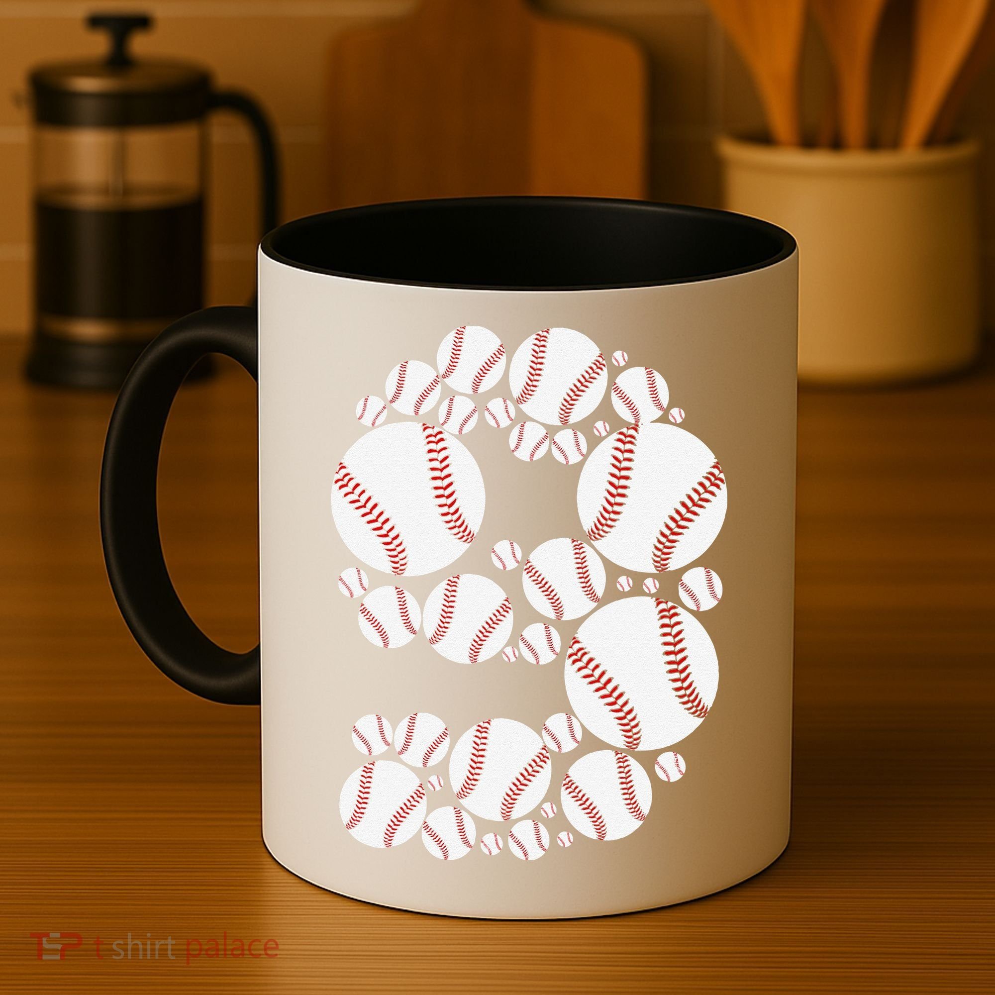 Graphic 9Th Birthday Baseball 9 Years Coffee Mug