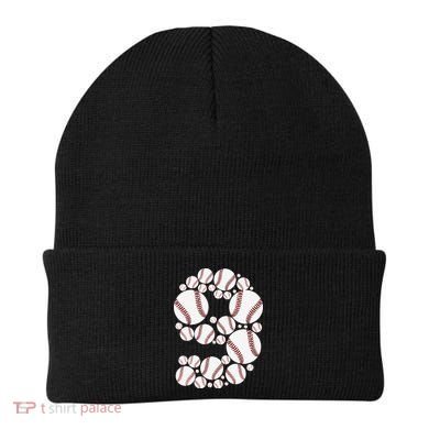 Graphic 9Th Birthday Baseball 9 Years Beanie