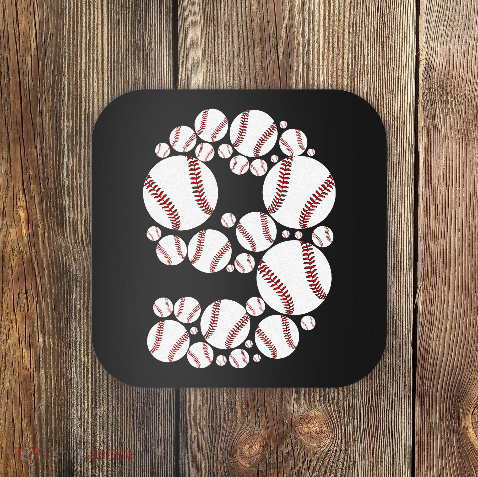 Graphic 9Th Birthday Baseball 9 Years Coaster