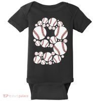 Graphic 9Th Birthday Baseball 9 Years Baby Bodysuit thumb 0