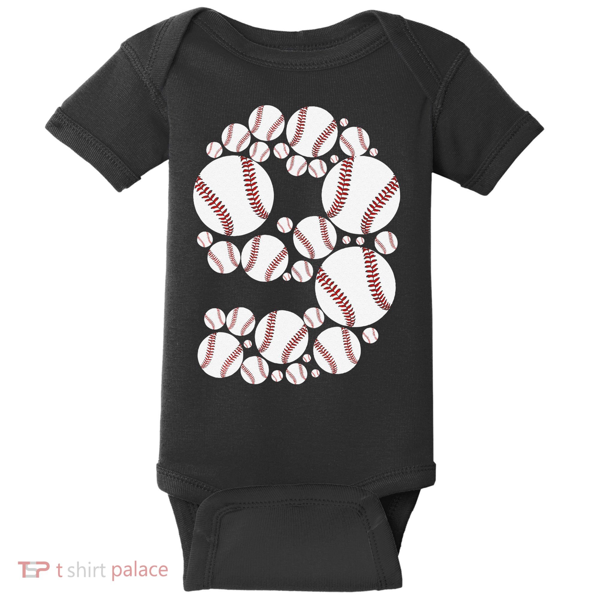 Graphic 9Th Birthday Baseball 9 Years Baby Bodysuit