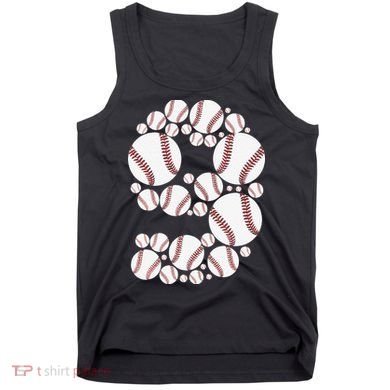 Graphic 9Th Birthday Baseball 9 Years Tank Top