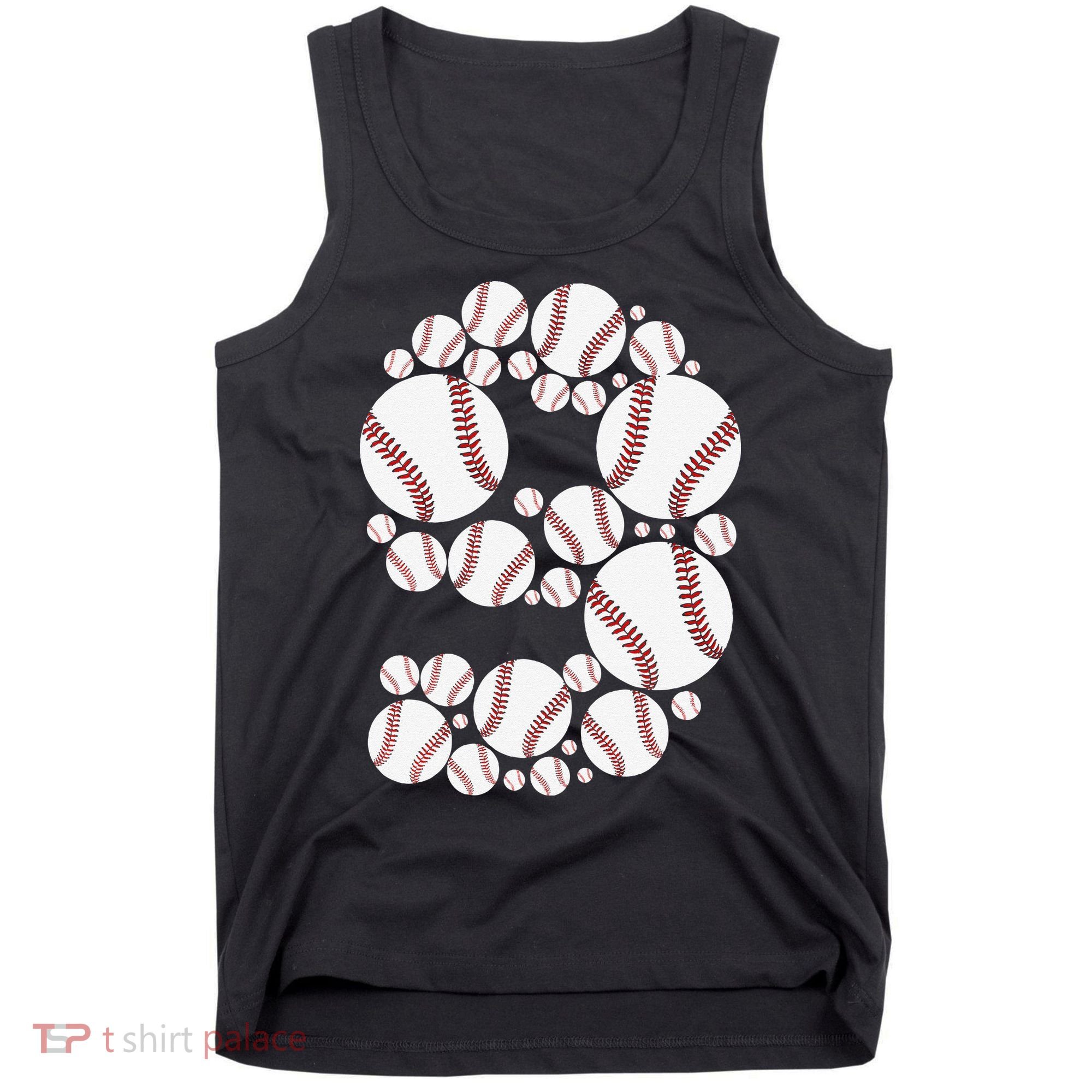 Graphic 9Th Birthday Baseball 9 Years Tank Top