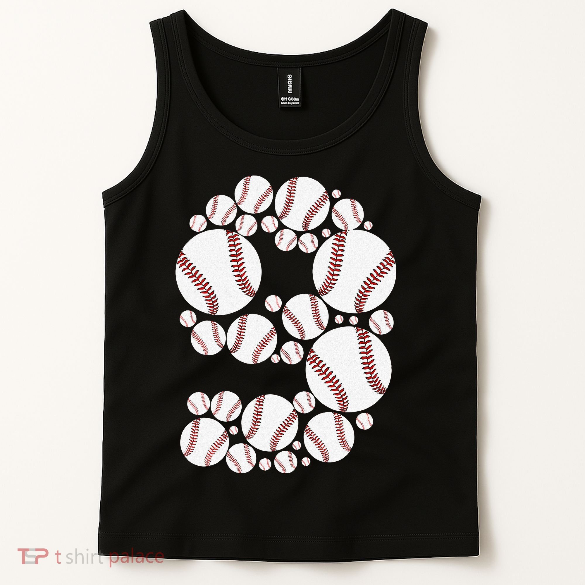 Graphic 9Th Birthday Baseball 9 Years Tank Top