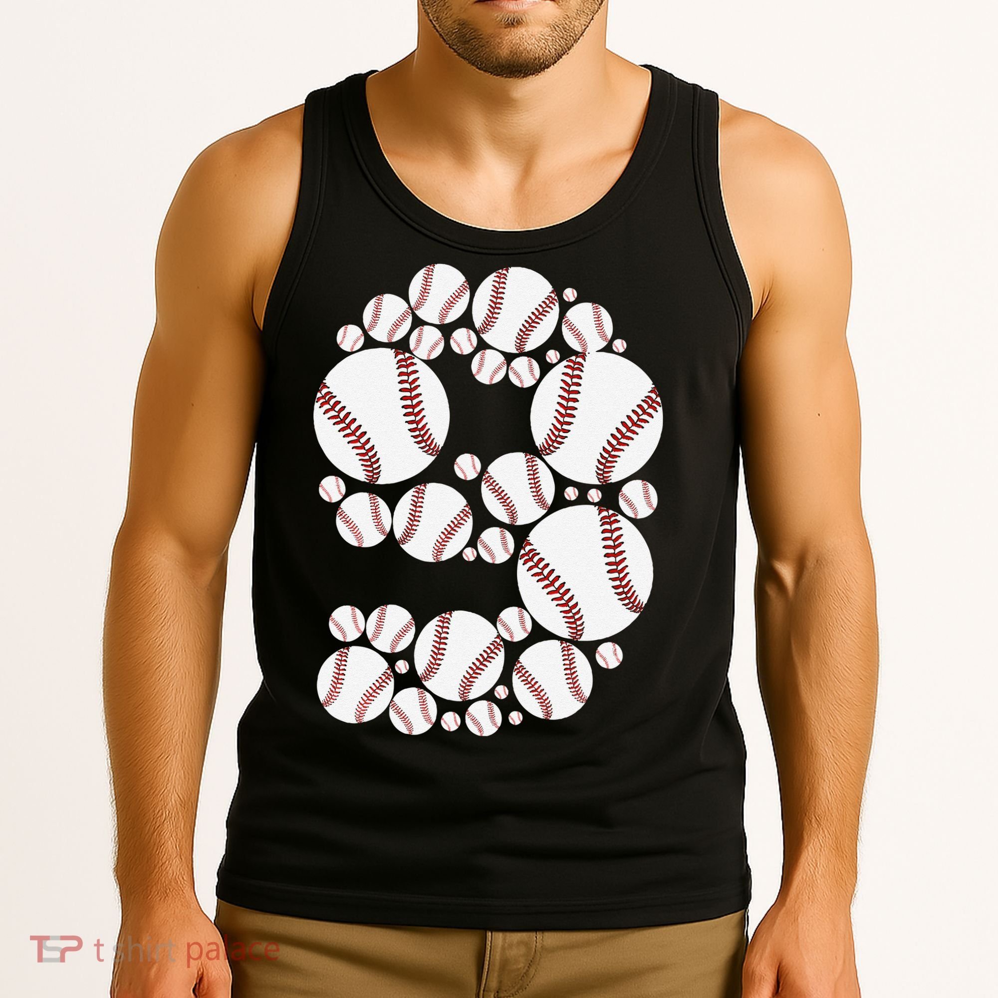 Graphic 9Th Birthday Baseball 9 Years Tank Top