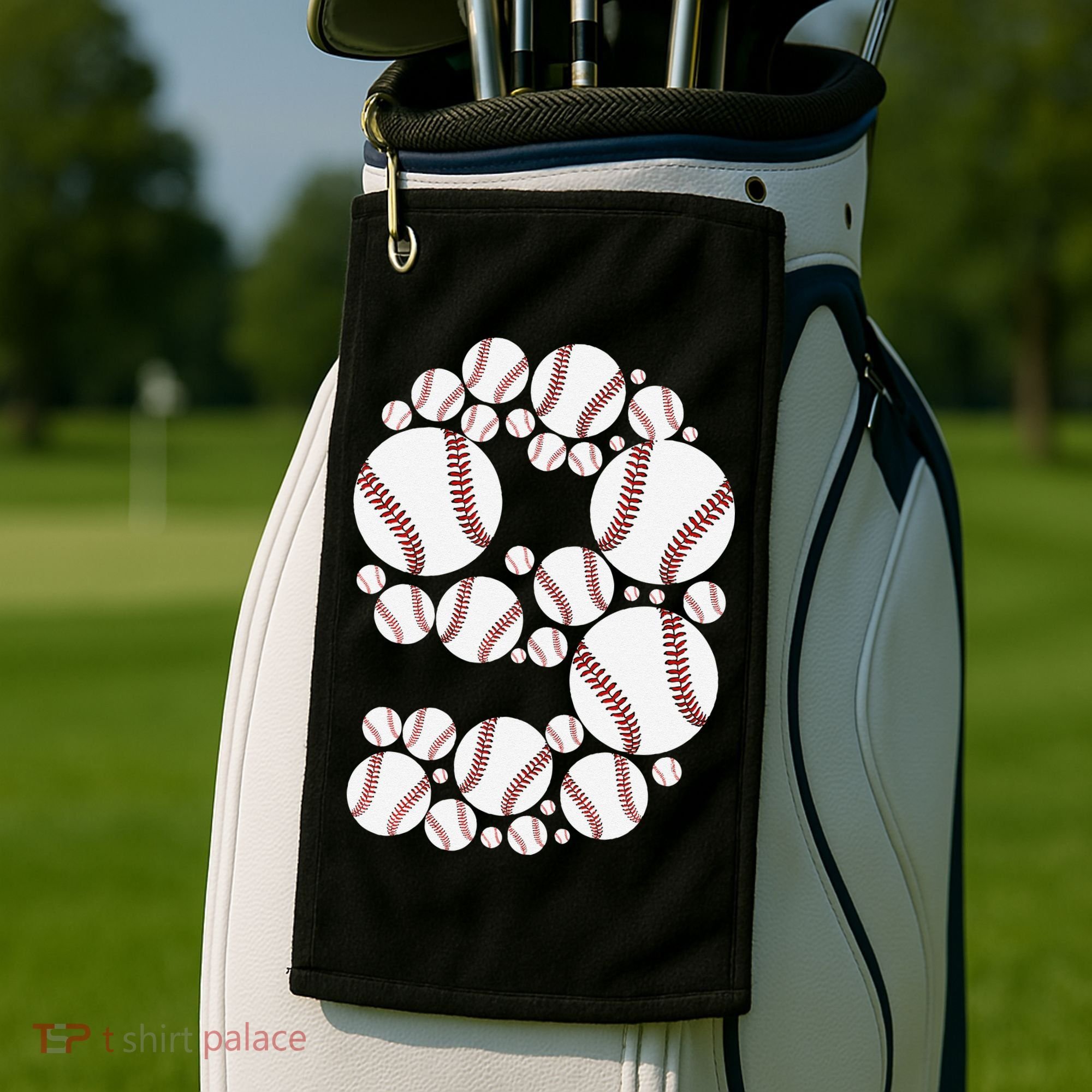 Graphic 9Th Birthday Baseball 9 Years Golf Towel