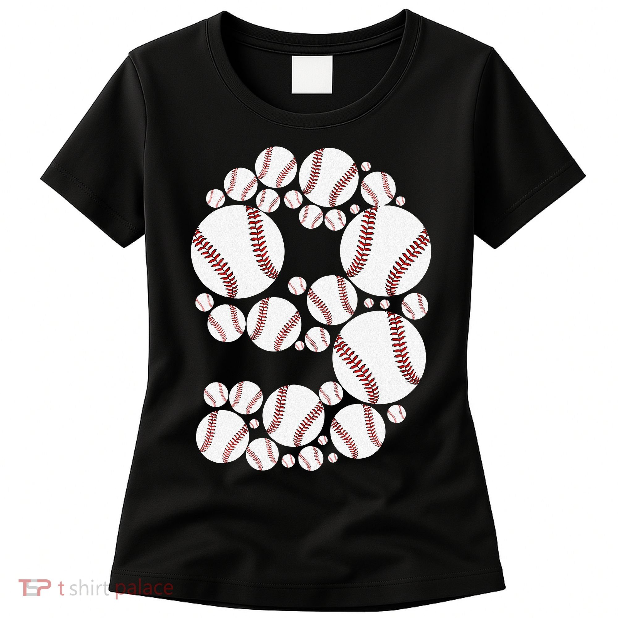 Graphic 9Th Birthday Baseball 9 Years Women's T-Shirt