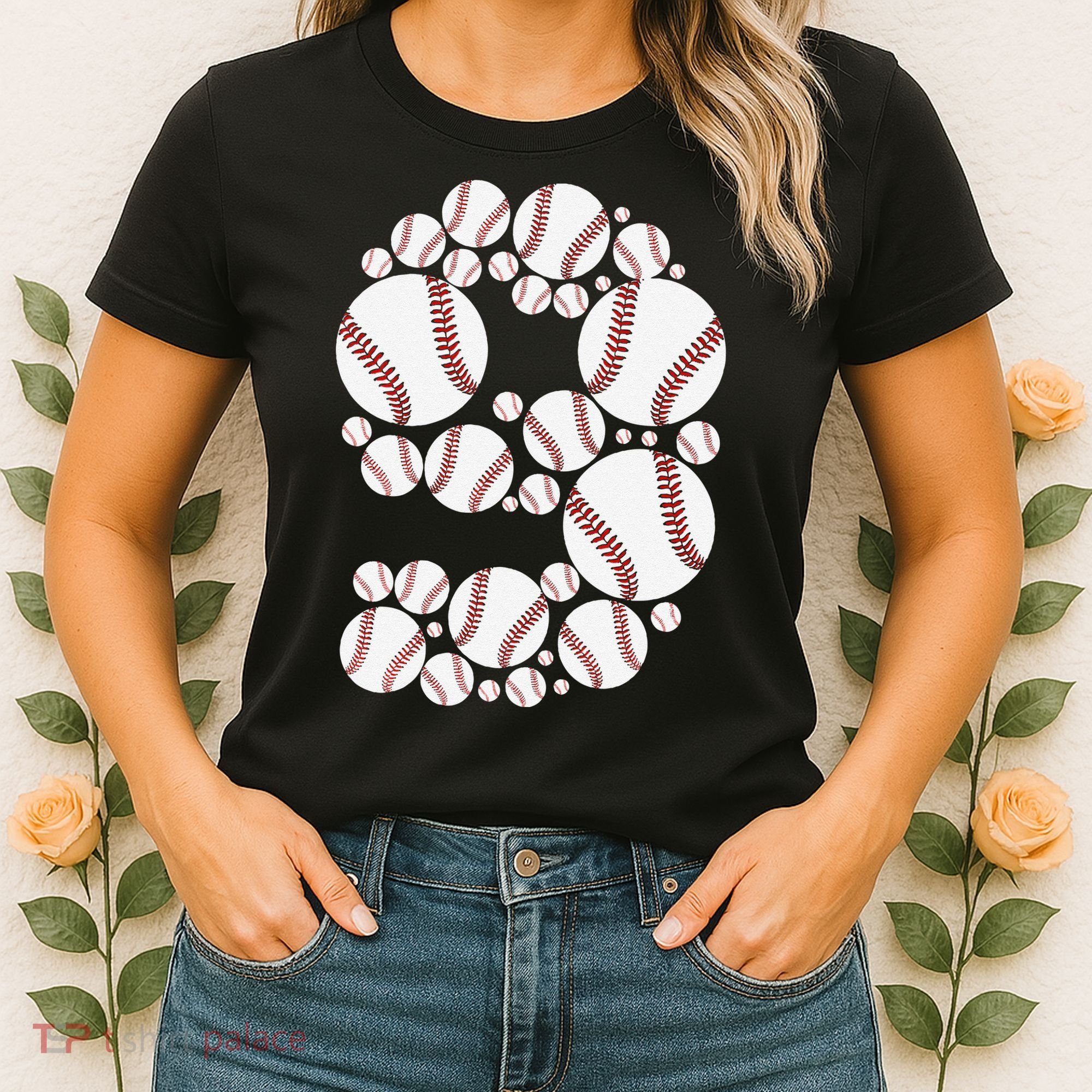Graphic 9Th Birthday Baseball 9 Years Women's T-Shirt