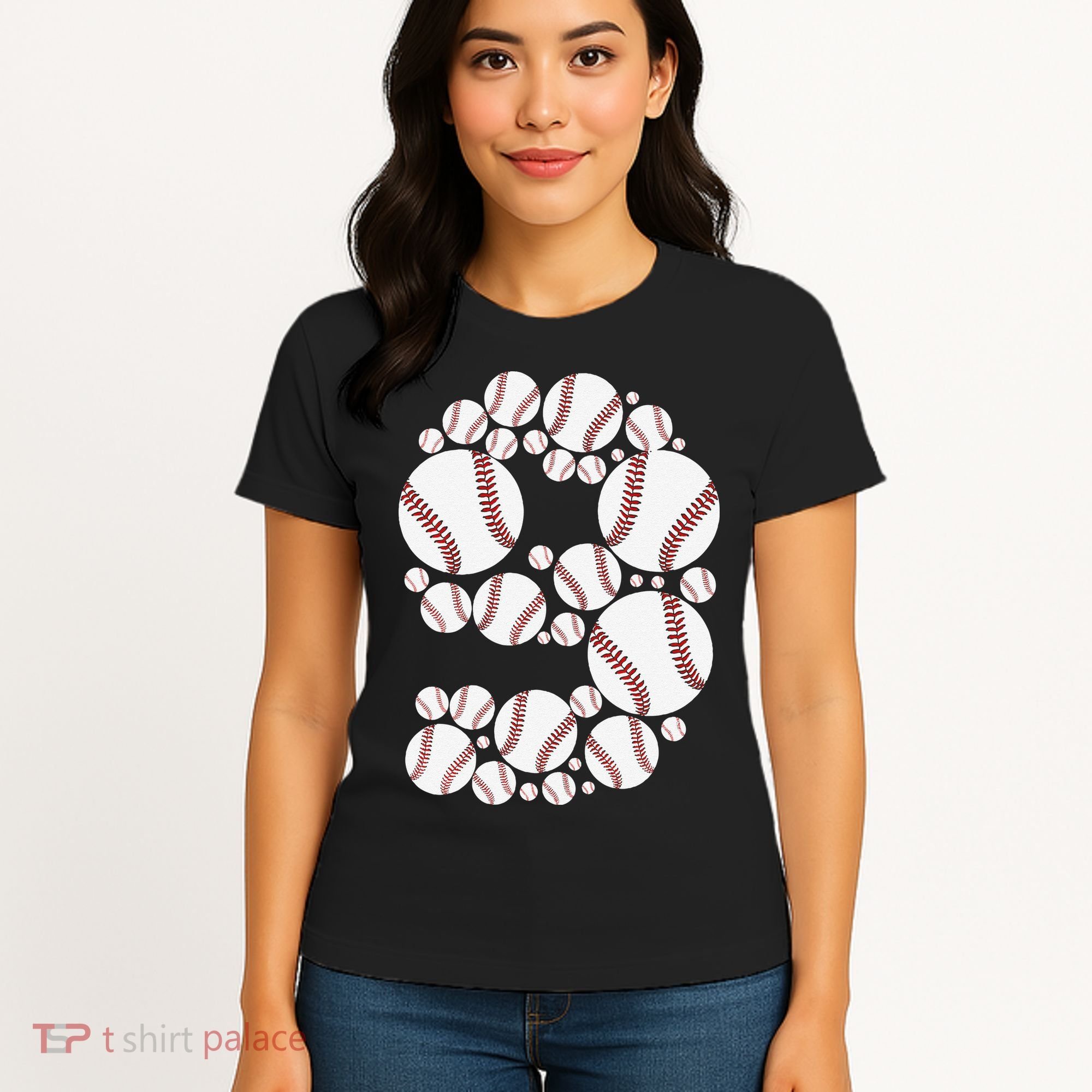 Graphic 9Th Birthday Baseball 9 Years Women's T-Shirt