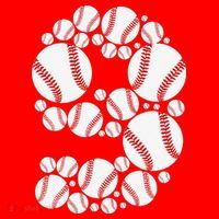 Graphic 9Th Birthday Baseball 9 Years Santa Hat thumb 1