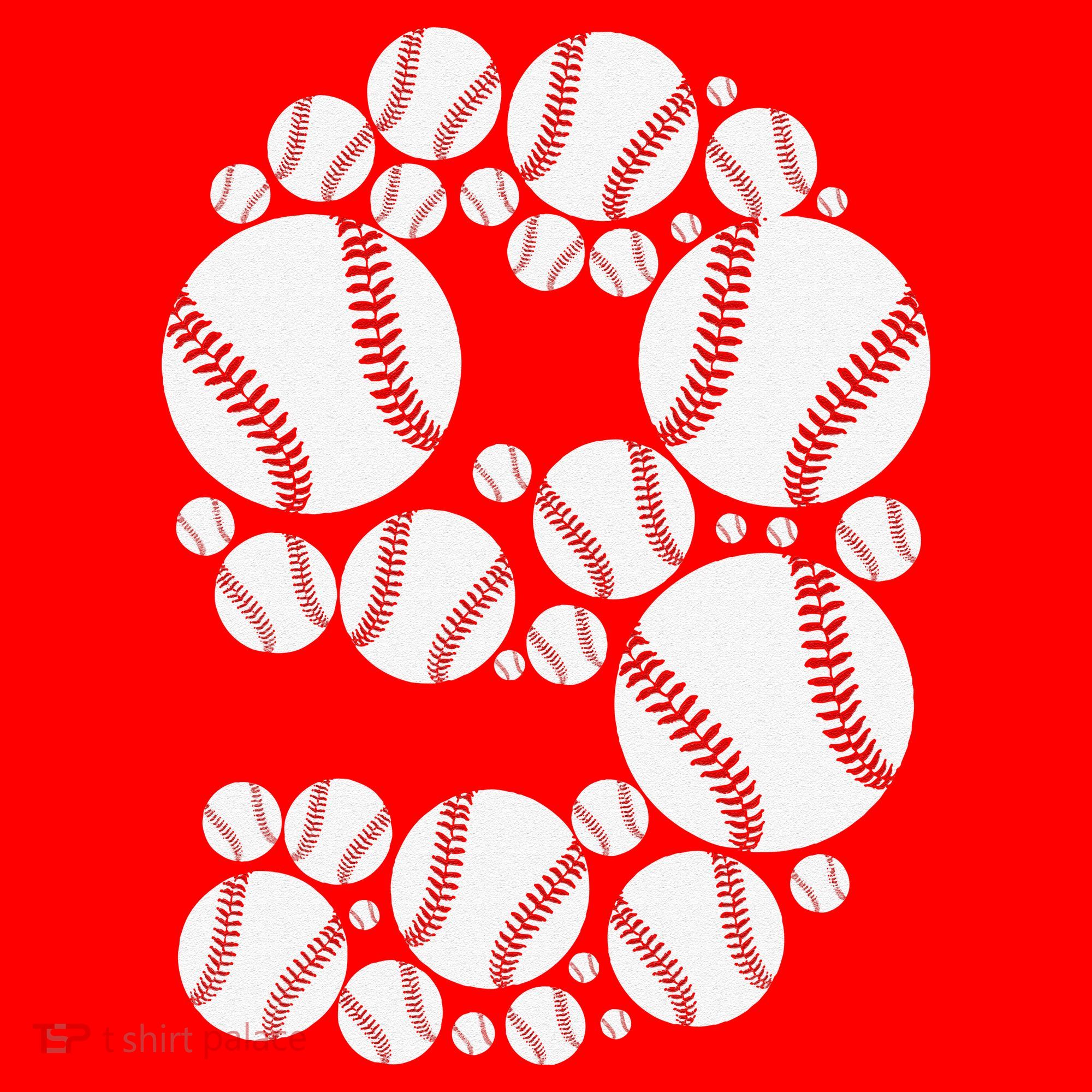 Graphic 9Th Birthday Baseball 9 Years Santa Hat
