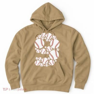Graphic 9Th Birthday Baseball 9 Years Hoodie
