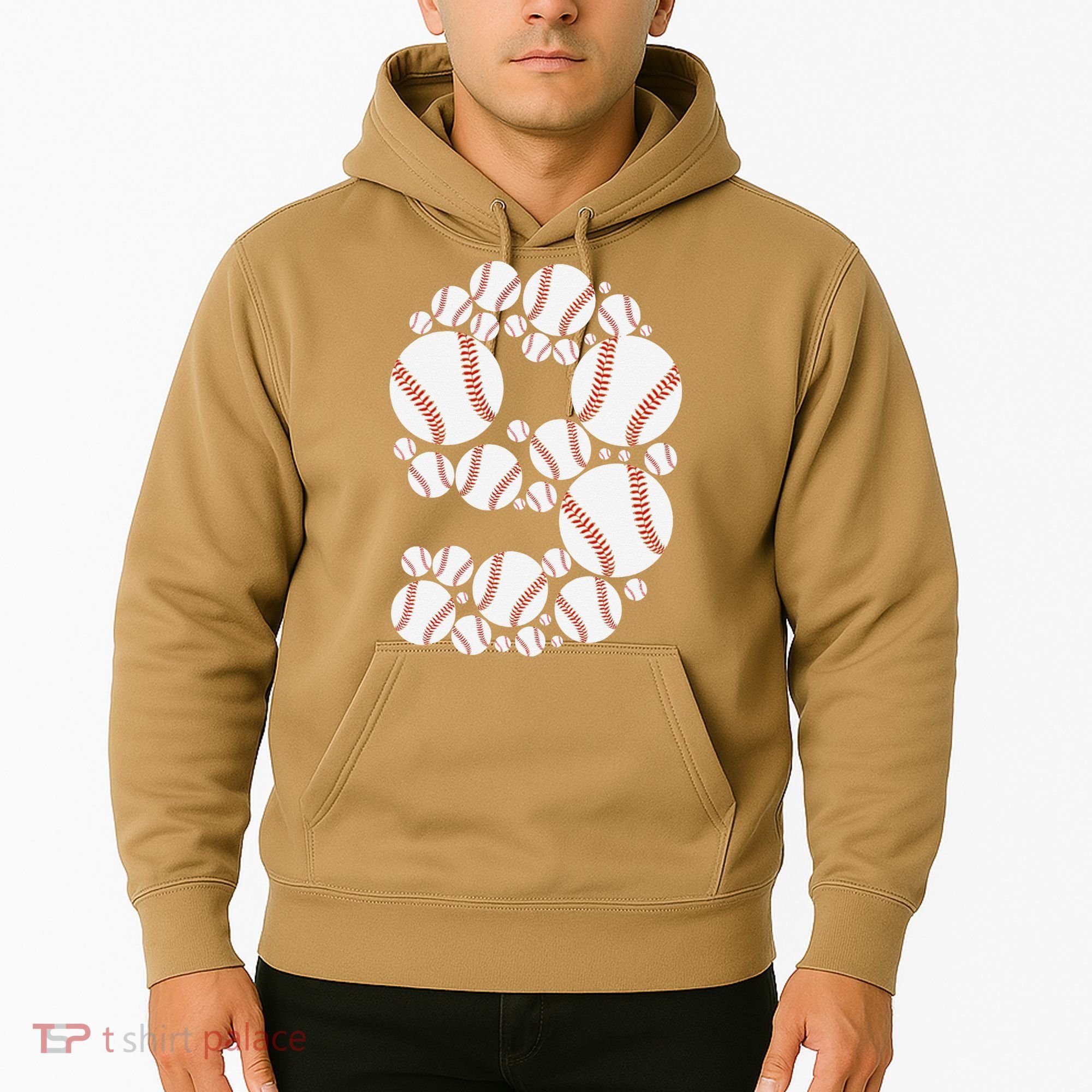 Graphic 9Th Birthday Baseball 9 Years Hoodie