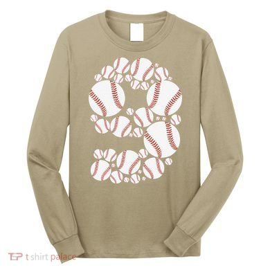 Graphic 9Th Birthday Baseball 9 Years Long Sleeve Shirt