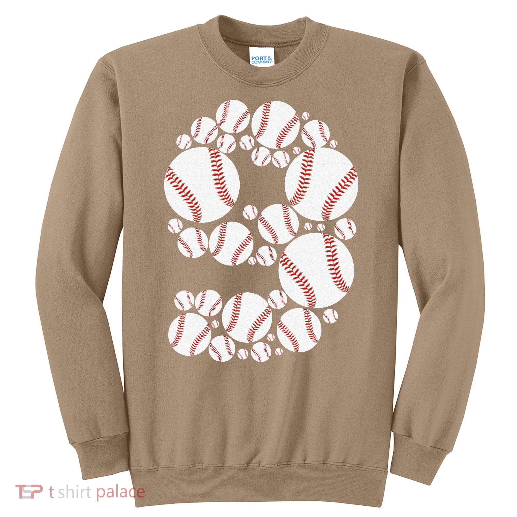 Graphic 9Th Birthday Baseball 9 Years Sweatshirt