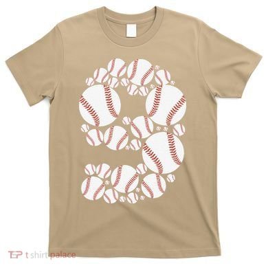 Graphic 9Th Birthday Baseball 9 Years T-Shirt