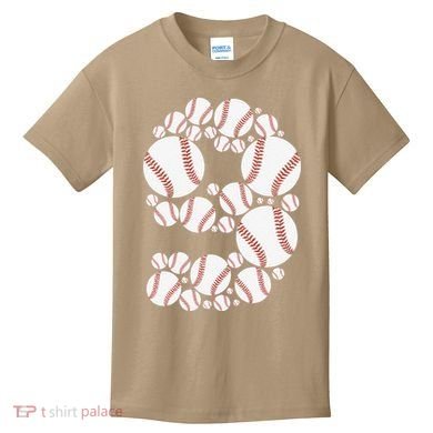 Graphic 9Th Birthday Baseball 9 Years Kids T-Shirt