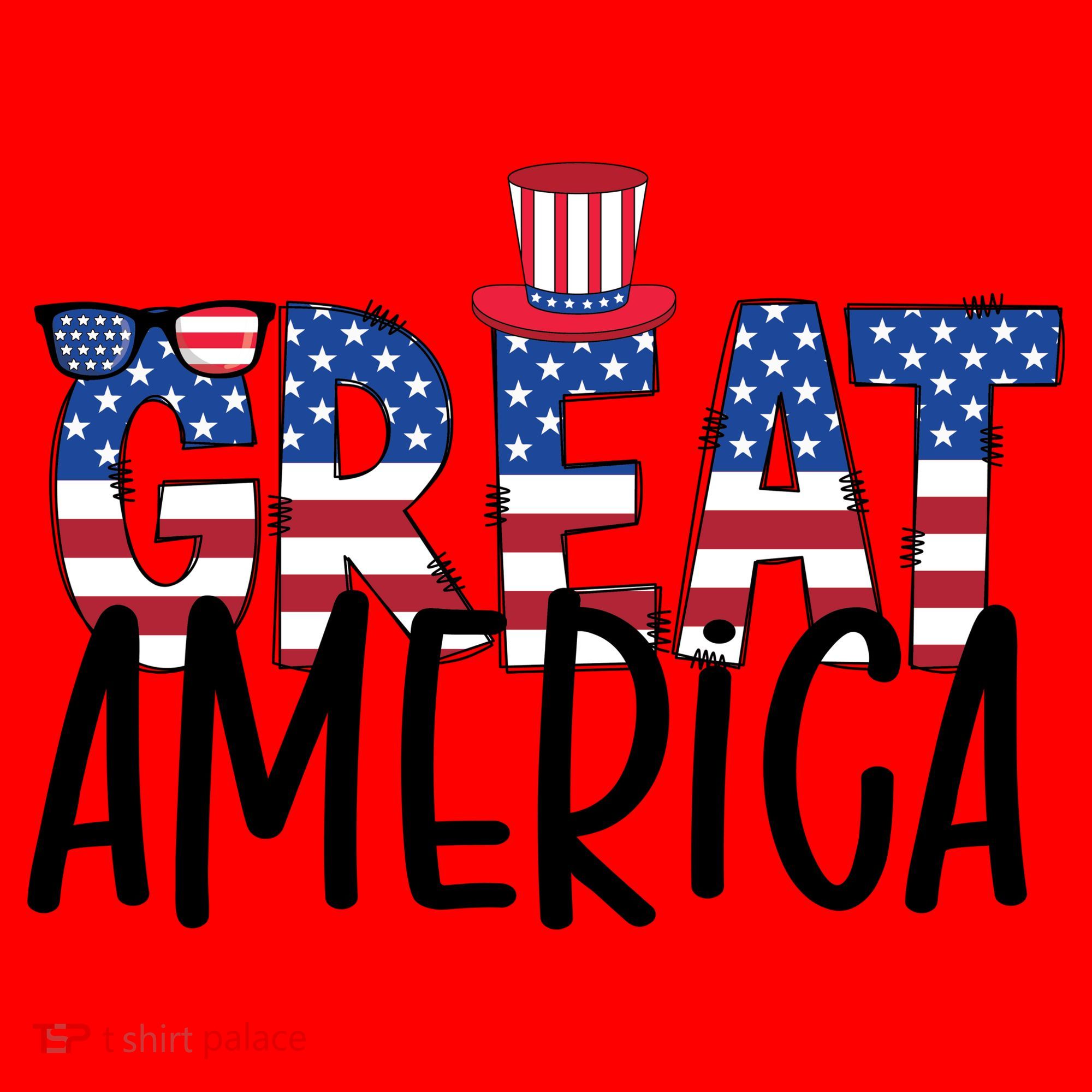 Great America 4th Of July Festive Usa Santa Hat