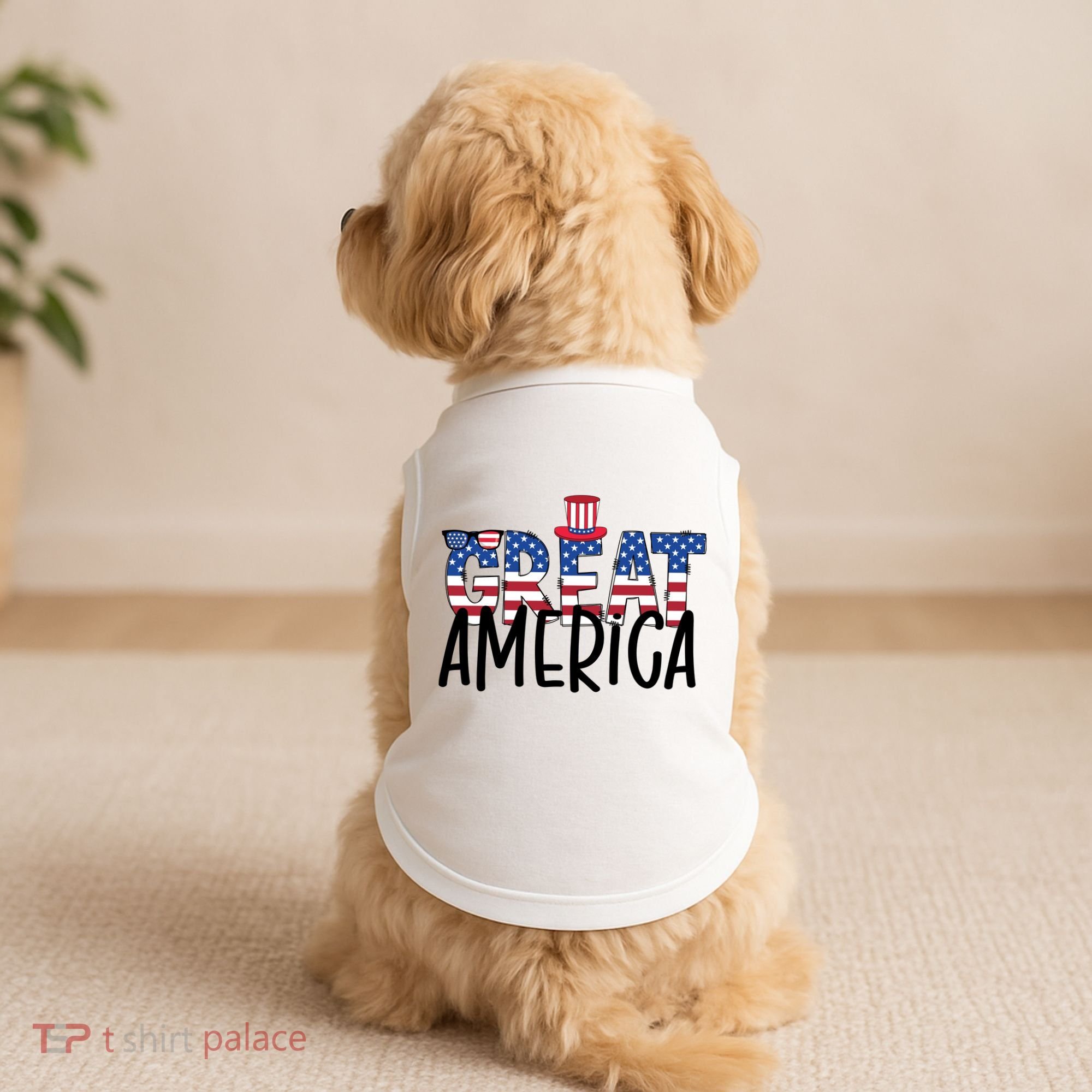 Great America 4th Of July Festive Usa Doggie Tank