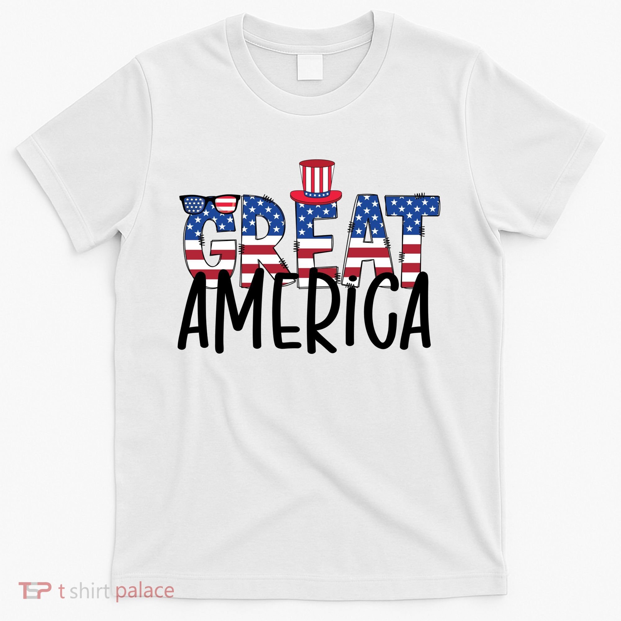 Great America 4th Of July Festive Usa T-Shirt